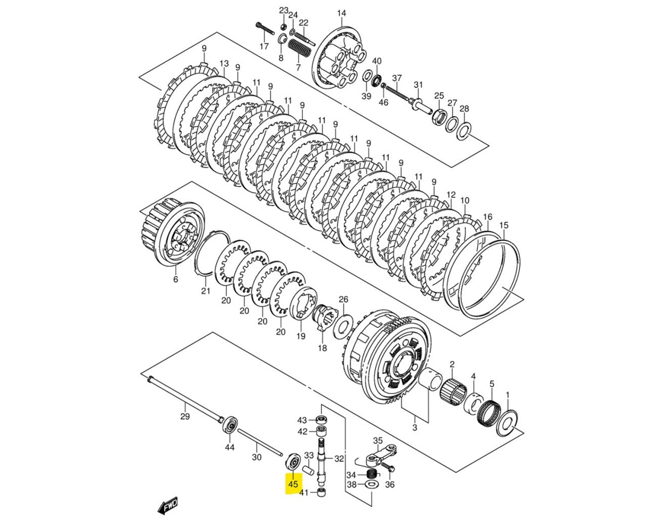 Suzuki Clutch Push Rod Seal - Outter GSX-R1000 750 600 VZ800 SV650 09285-10004