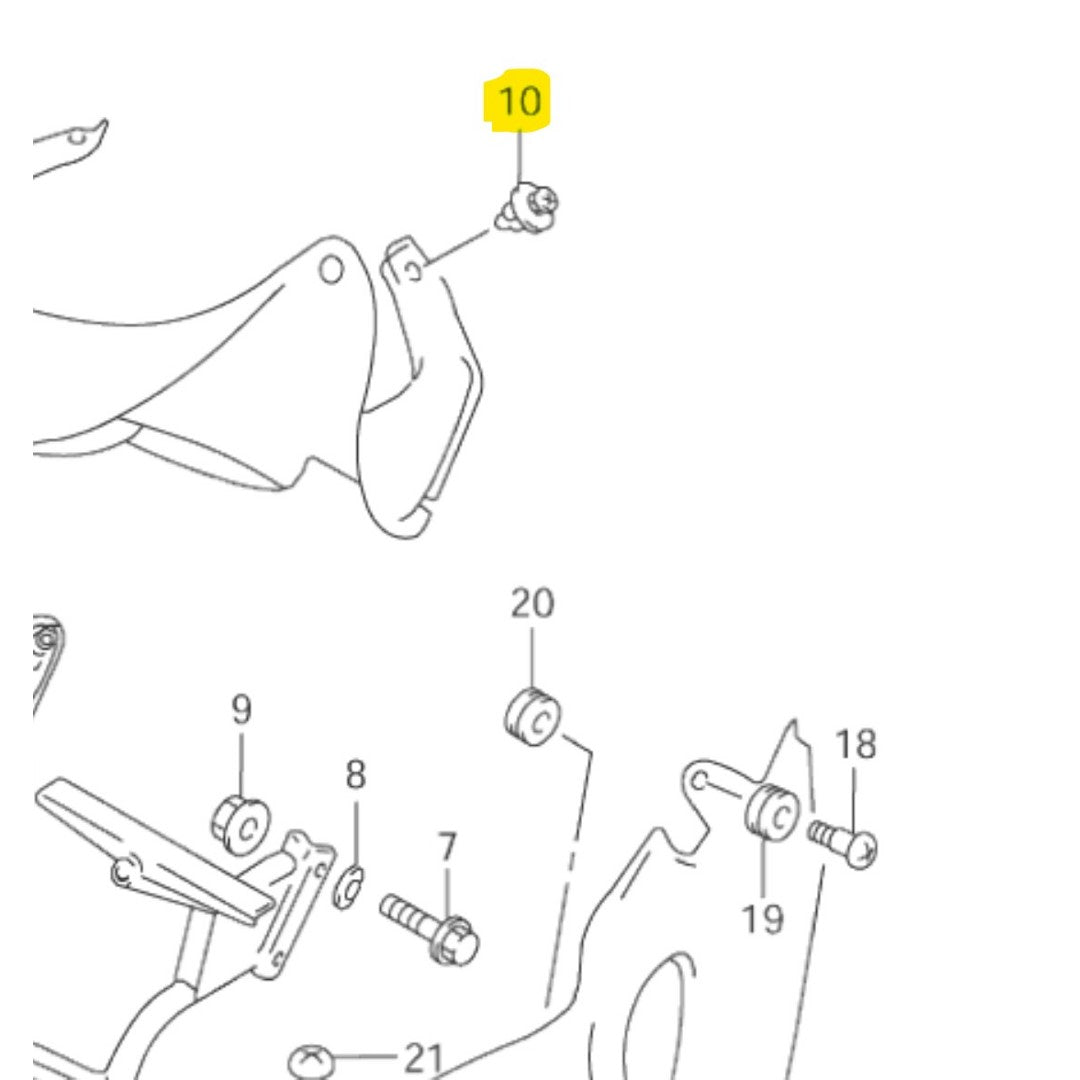 Suzuki OEM Plastic Push Pin Body Clip 09409-08308-5ES