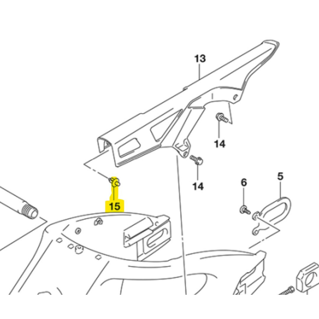 Suzuki OEM Plastic Push Pin Body Clip Kit of 5 09409-08308-5ES KIT OF 5