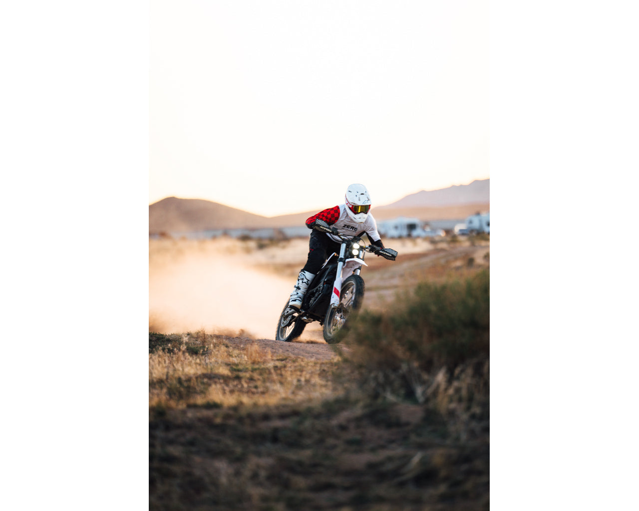 Zero Motorcycles MX Riding Jersey - Long Sleeve XB XE White 