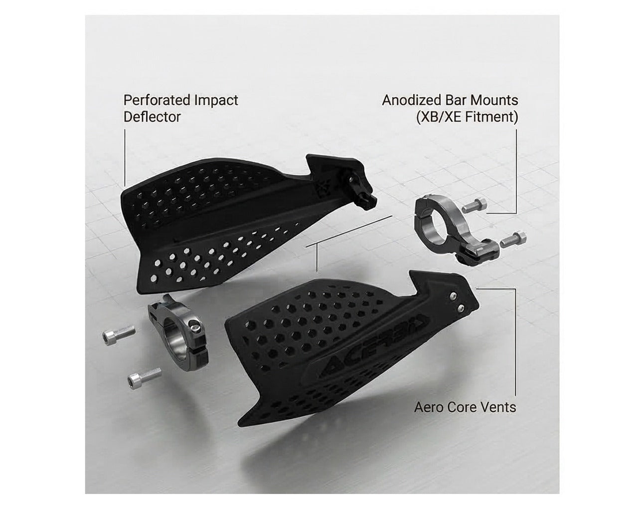 ZERO Motorcycles X-Ultimate Handguards Acerbis Kit XE XB Black 10002993-01-F02