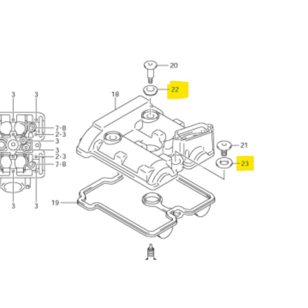 Suzuki Cylinder Head Bolt Gasket Kit of 4 11191-27E00 KIT 4