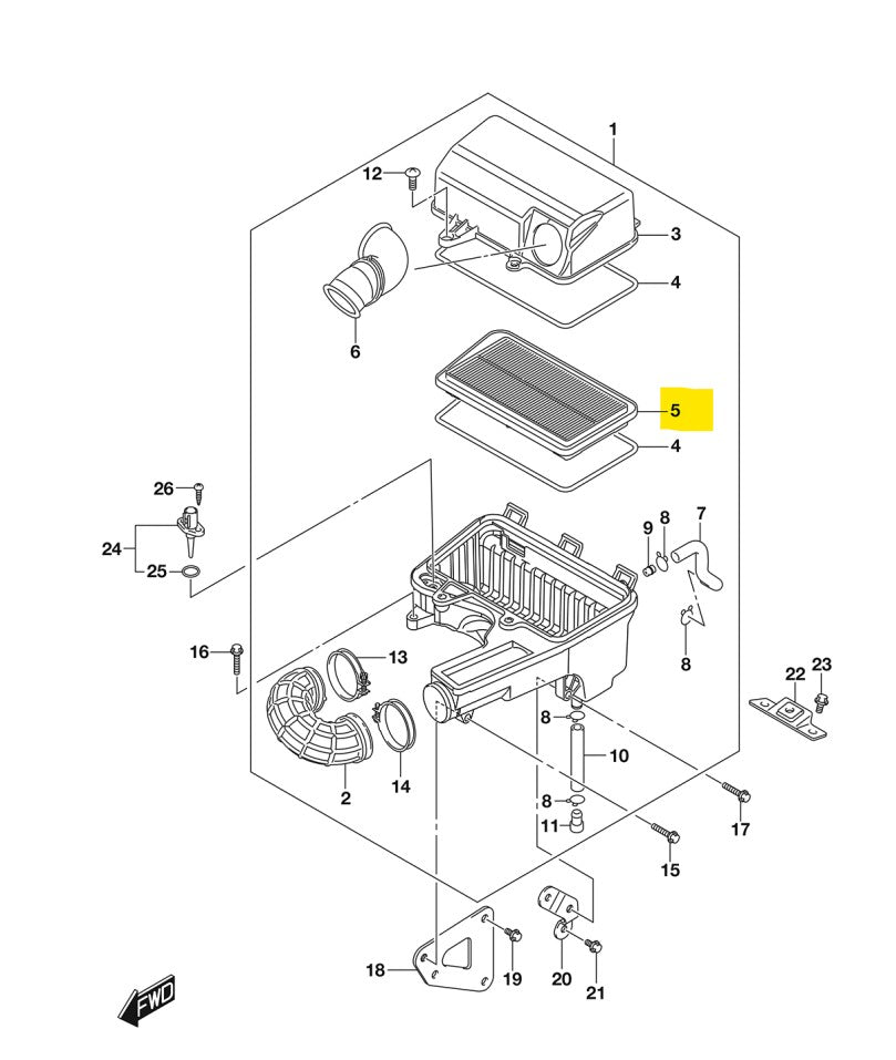 Suzuki OEM Air Filter AN400 Burgman 2018-2022 13780-19K00