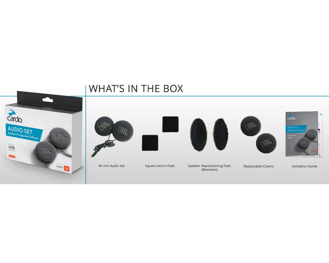 Cardo  45mm Audio Set, Works with Most Helmet Communicators  1400-0002-00