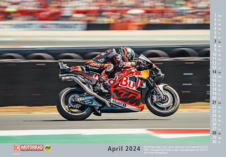 2024 Motorrad-Rennsport MOTORRAD MotoGp 12 Month Motorcycle Racing Calendar