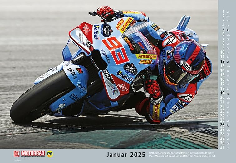 Motorrad-Rennsport 2023 MOTORRAD MotoGp 12 Month Motorcycle Racing Calendar