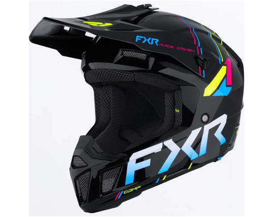 FXR Youth Clutch MX Helmet Rave Black 