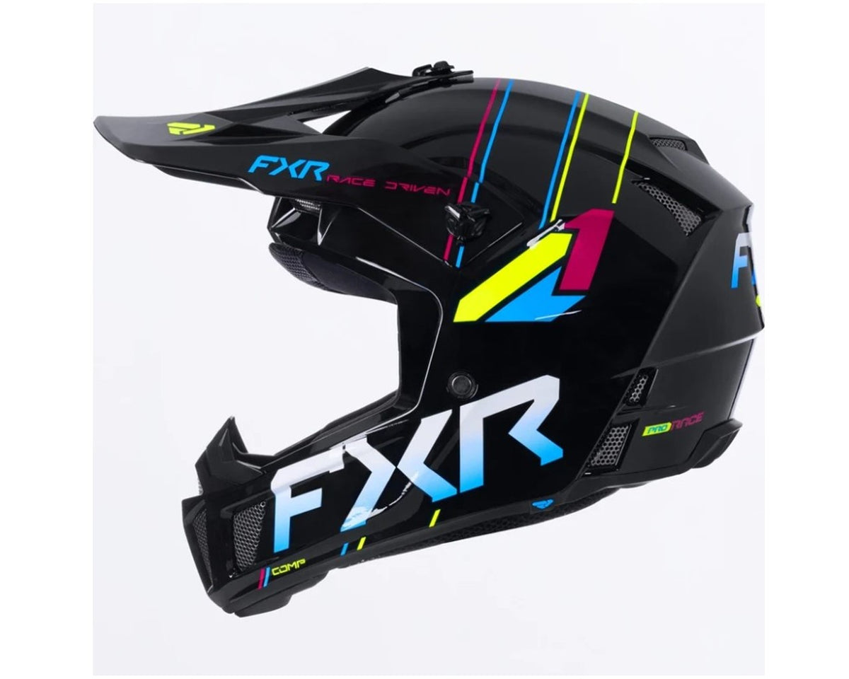 FXR Youth Clutch MX Helmet Rave Black 