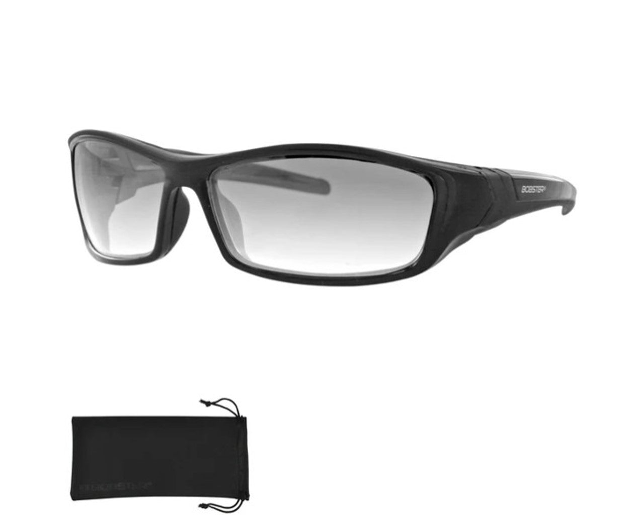 Bobster Hooligan Sunglasses Gloss Black Photochromic Lens BHOO101