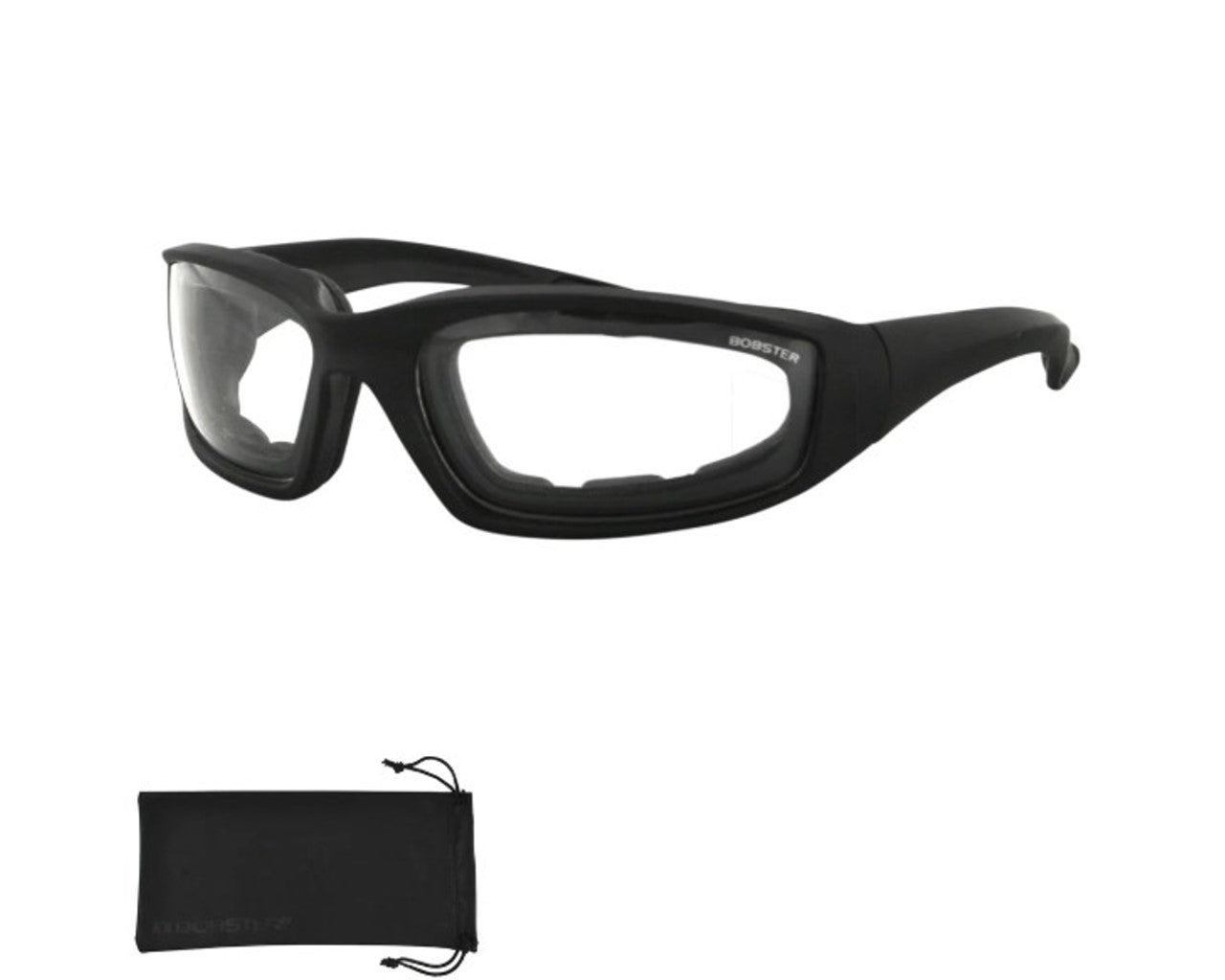 Bobster Foamerz 2 Sunglasses Matte Black Clear Lens ES214C