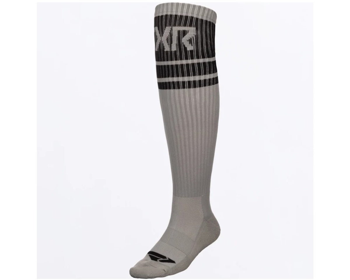 FXR Moto Sock One Size Black- Black 