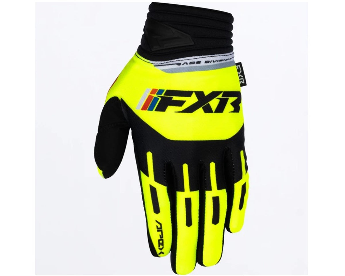 FXR Apex MX Gloves HiViz Black 