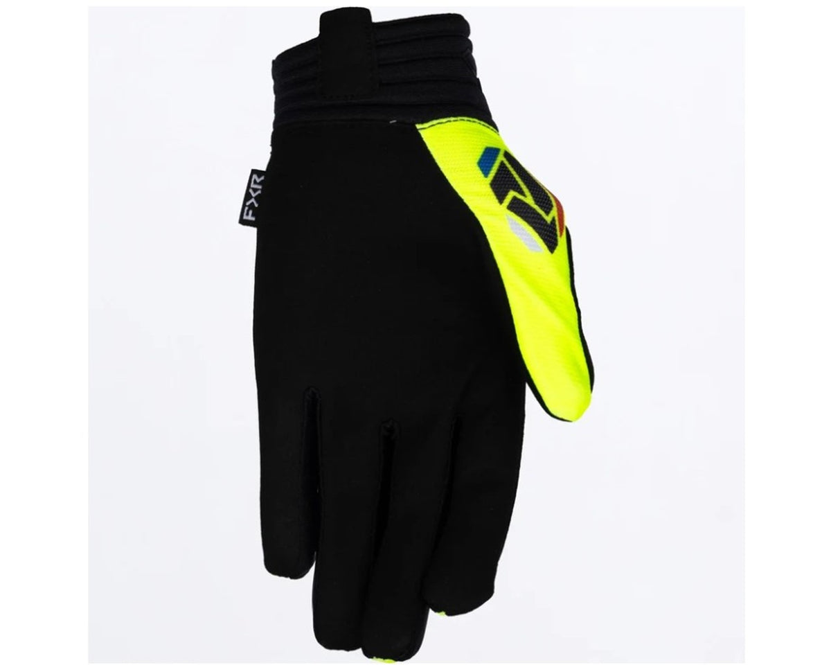 FXR Apex MX Gloves HiViz Black 