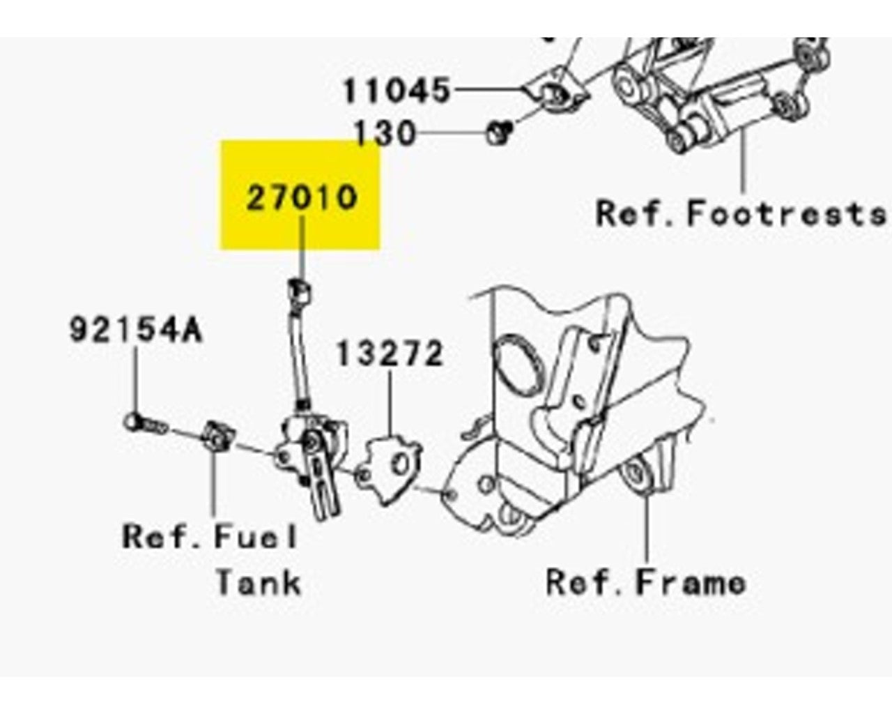 Kawasaki OEM Rear Brake Switch Ninja 300 Versys 300 27010-0726