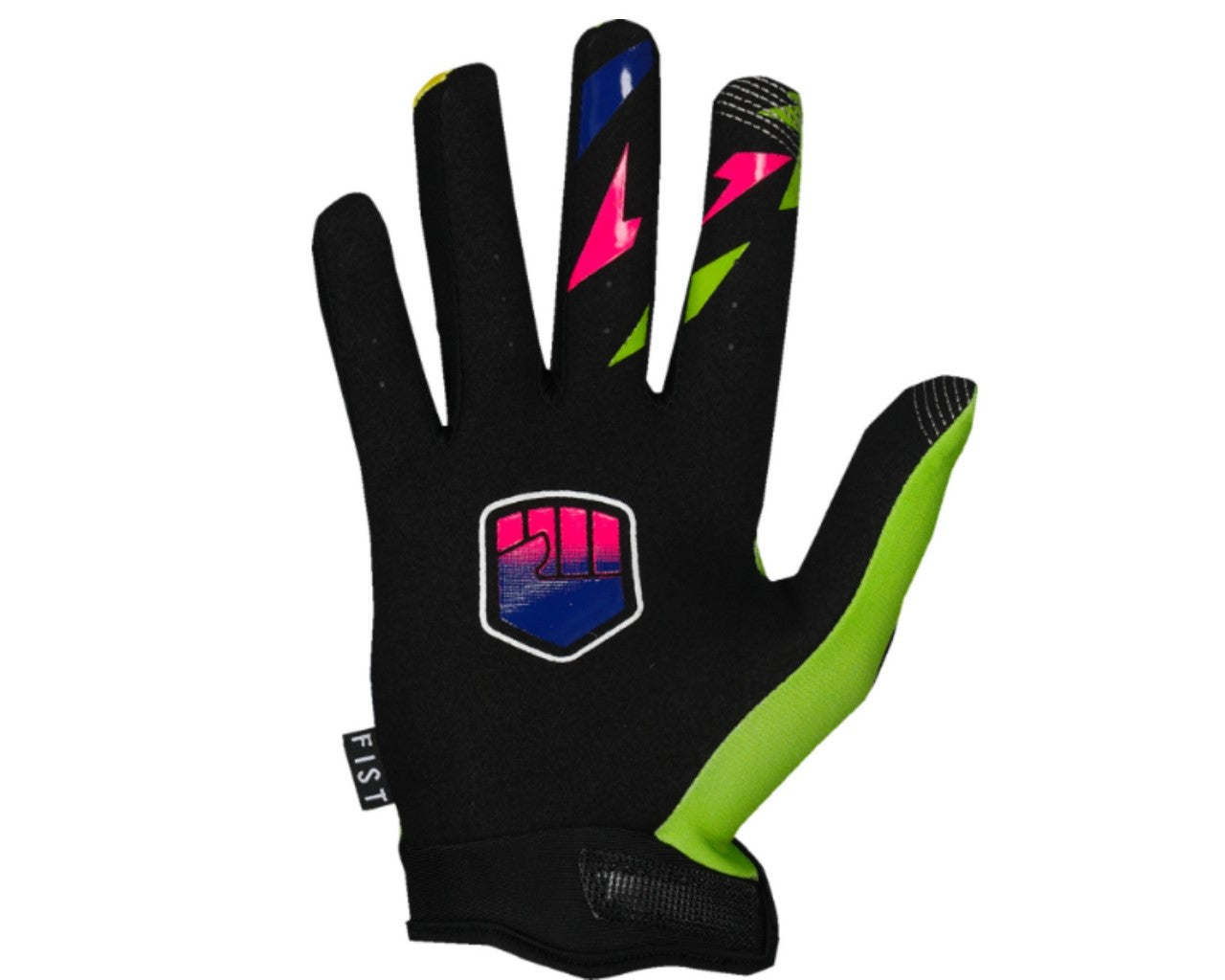 Fist Strapped 90's Motorcycle Gloves Black 
