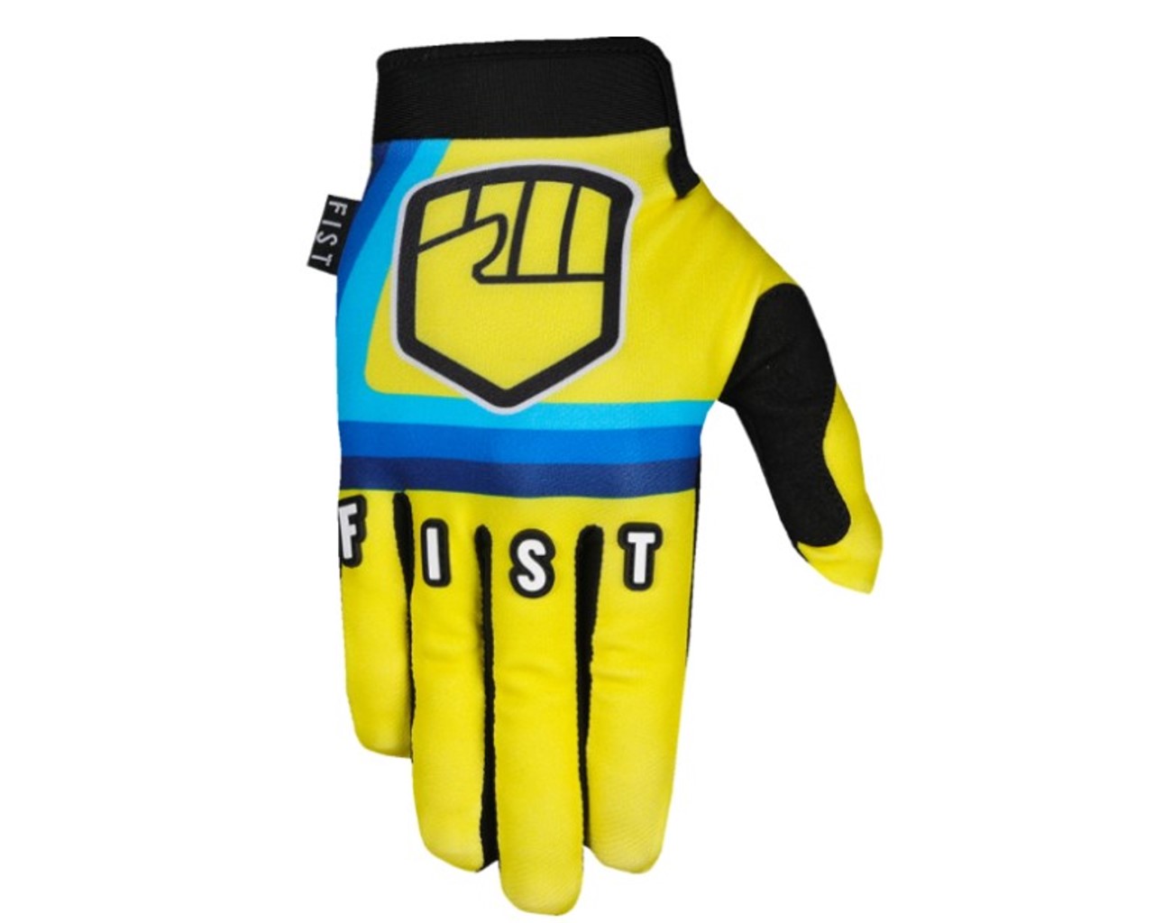 Fist Strapped 90's Motorcycle / ATV Gloves Suzuki  Yellow 