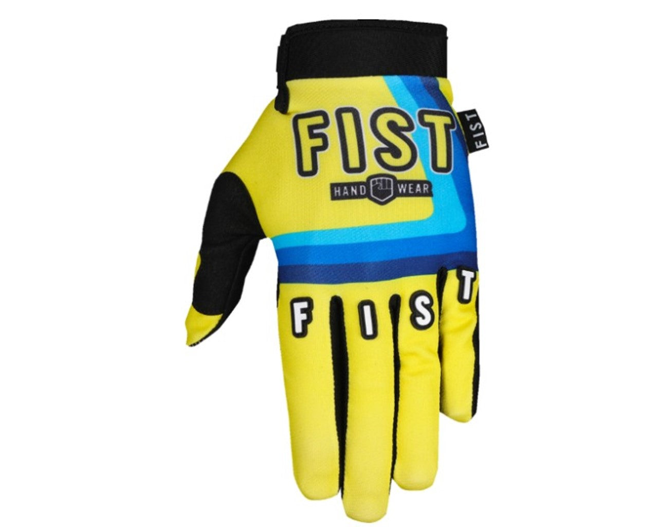 Fist Strapped 90's Motorcycle / ATV Gloves Suzuki  Yellow 