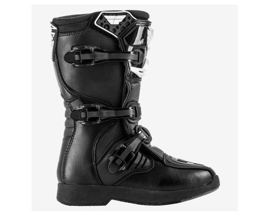 FLY Racing Maverik Off Road Motocross Boots YOUTH Black 