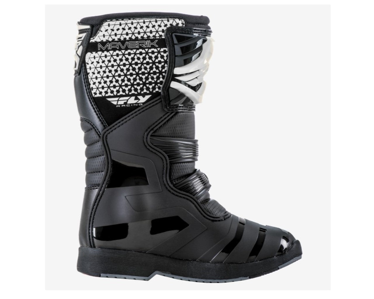 FLY Racing Maverik Off Road Motocross Boots YOUTH Black 