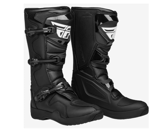 FLY Racing Maverik LT Off Road Motocross Boots Black 