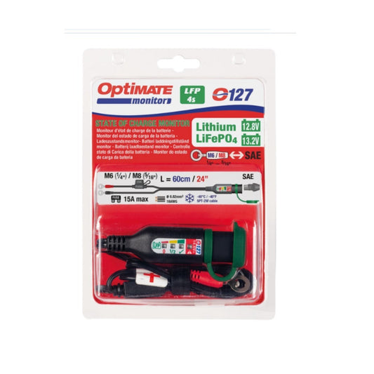 Optimate Lithium Battery Monitor and Charging Lead 0-127