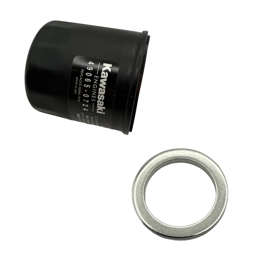 Kawasaki OEM Oil Filter w/ Crush Washer Kit Mule SX 610 4010 49065-0724-KIT