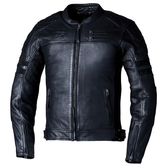 RST IOM TT Hillberry 2 Motorcycle Leather Jacket Black 
