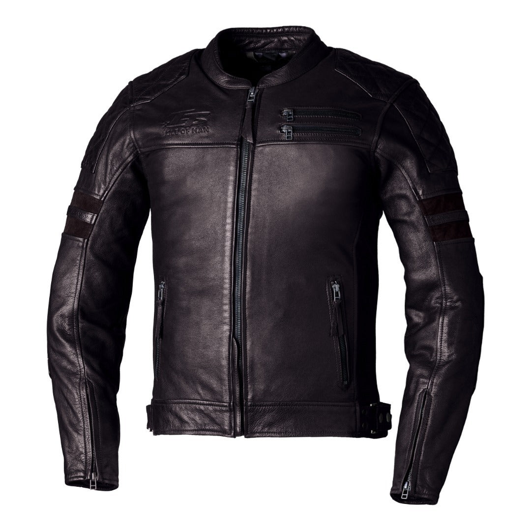 RST IOM TT Hillberry 2 Motorcycle Leather Jacket Brown 