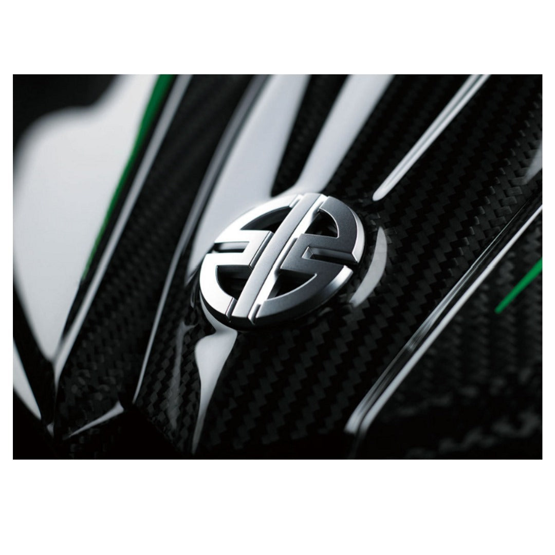 Kawasaki KHI River Mark Logo 3D Emblem - OEM Silver 56054-1557