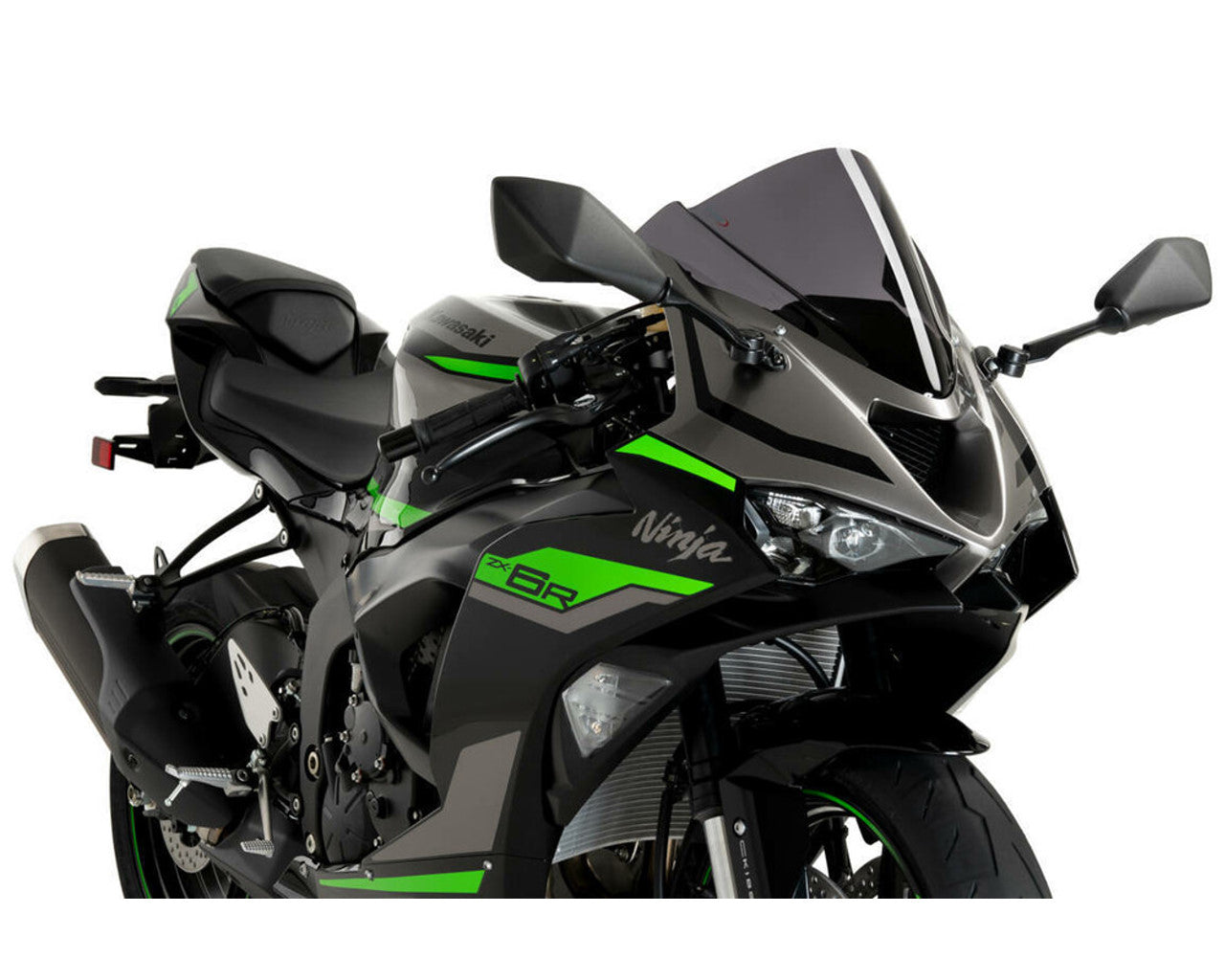 Puig Windscreen Z-Racing Dark Smoke Kawasaki ZX6R Ninja 2024+ 21831F