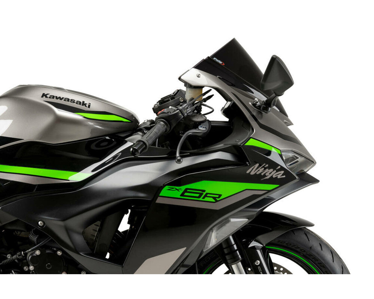 Puig Windscreen Z-Racing Dark Smoke Kawasaki ZX6R Ninja 2024+ 21831F