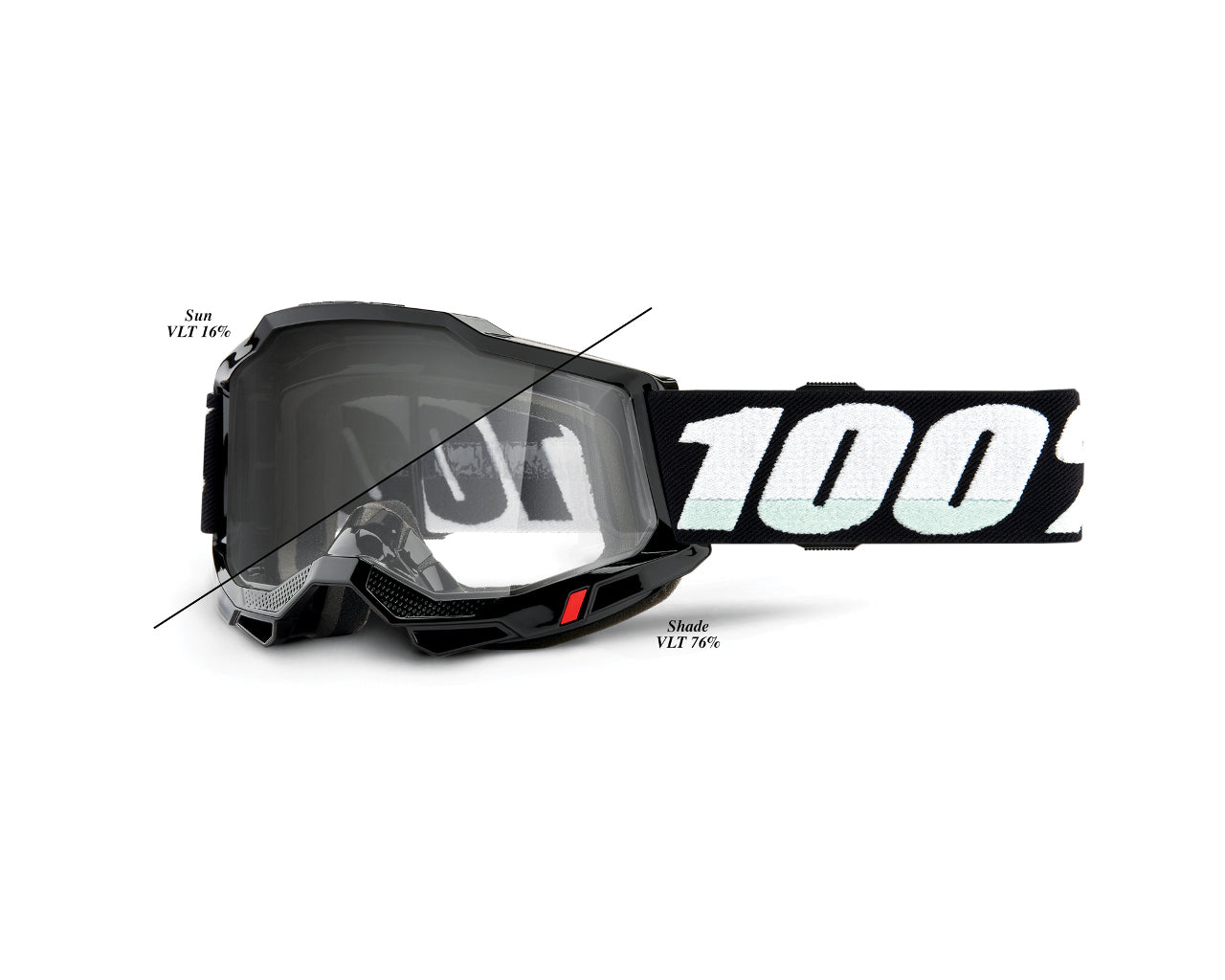 100% Goggles Accuri 2 Goggles Photochromic Lens Black OTG 5640-1005-00