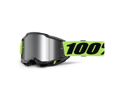 100% Goggles ACCURI 2 NEON YEL MIRR SIL Goggle  5642-1013-00