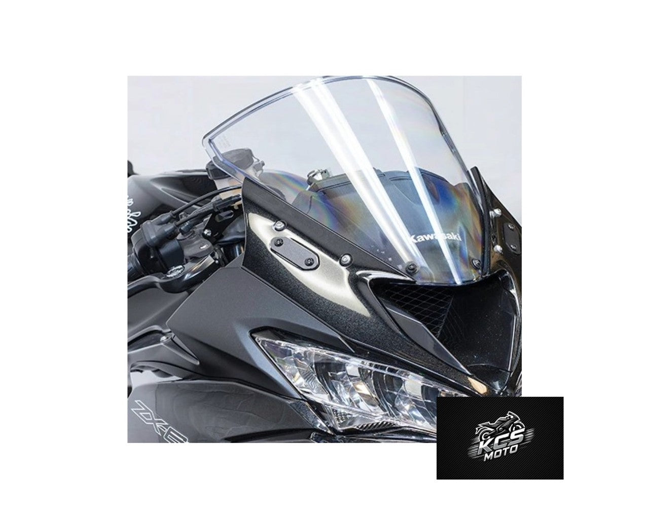 KCS Moto™ Mirror Block Offs Kit Black Kawasaki ZX6RR