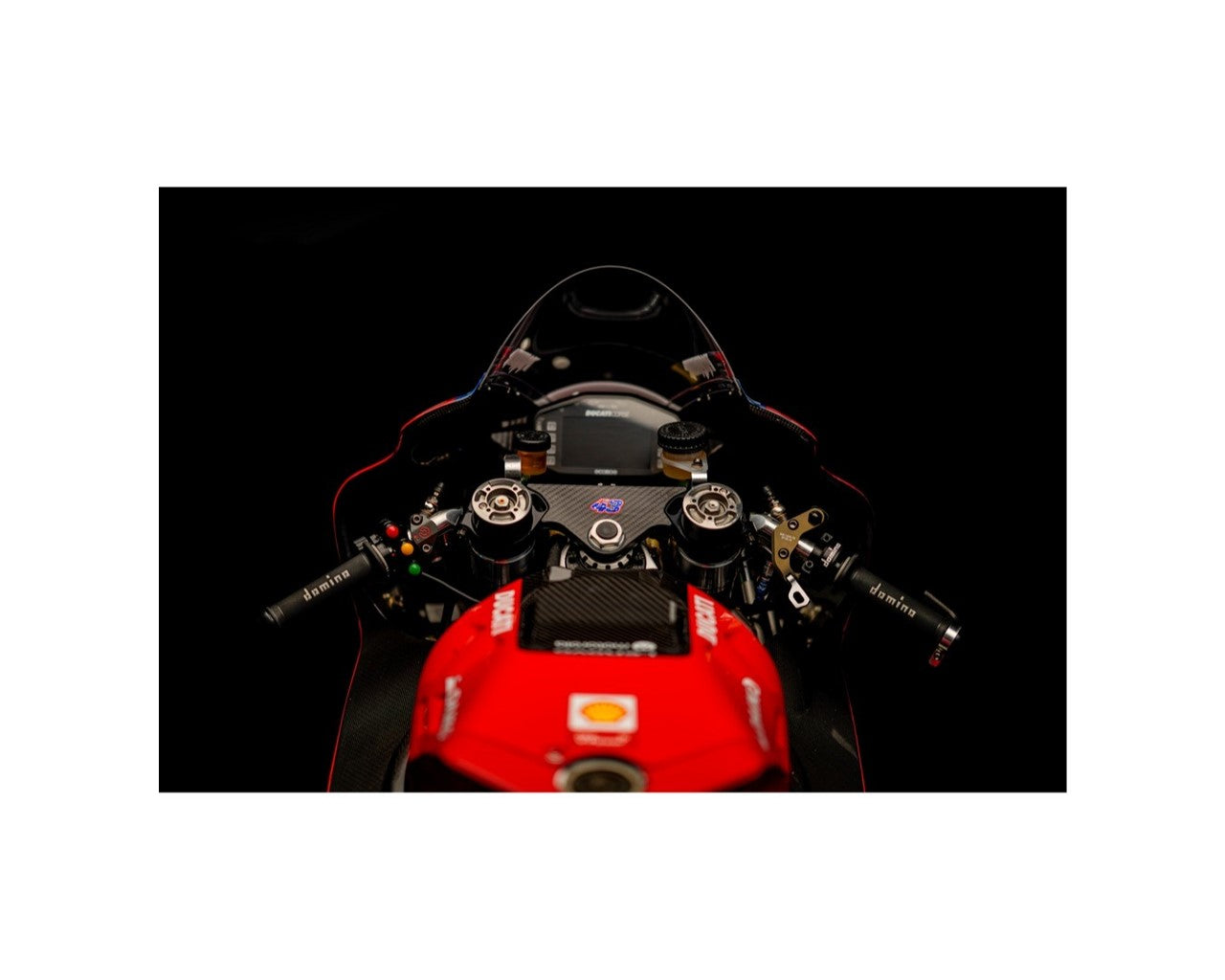 Domino Racing MotoGP Motorcycle Grip Pair 7/8" Black/Red 58-2274