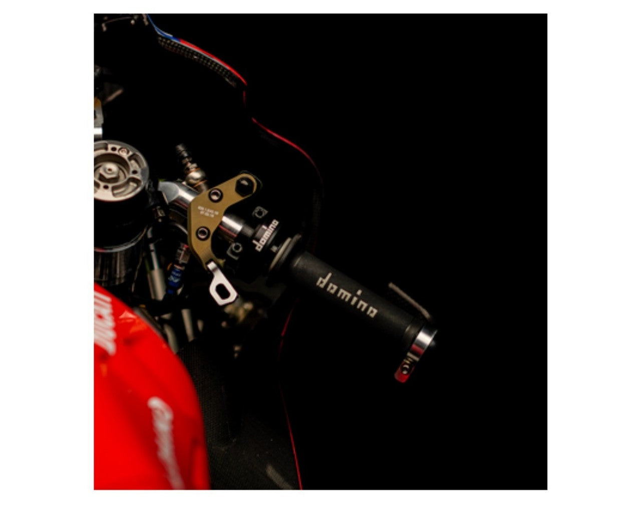 Domino Racing MotoGP Motorcycle Grip Pair 7/8" Red/Black 58-2273