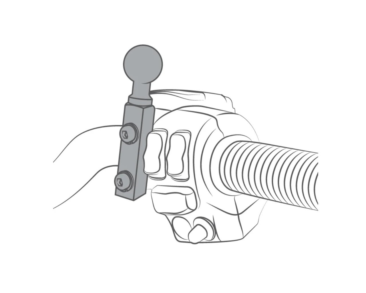 RAM X-Grip Large Phone Mount with Brake/Clutch Reservoir Mount RAM-B-174-UN10
