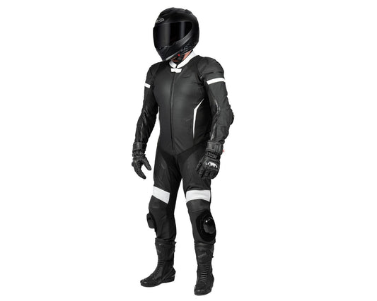 Noru Twenty-Eight 1 Piece Full Race Track Suit Black/White 
