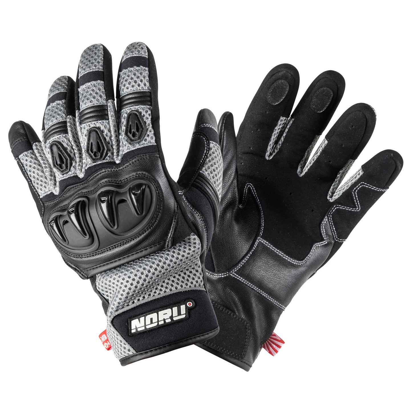 Noru Kiryu Mesh Summer Glove Grey/Black 