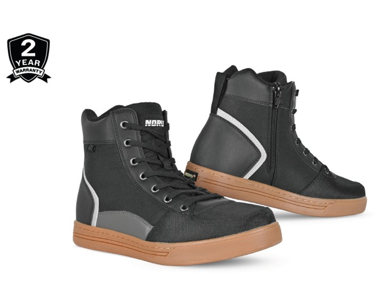 Noru Tori Street Riding Boots Mens and Womens Black 