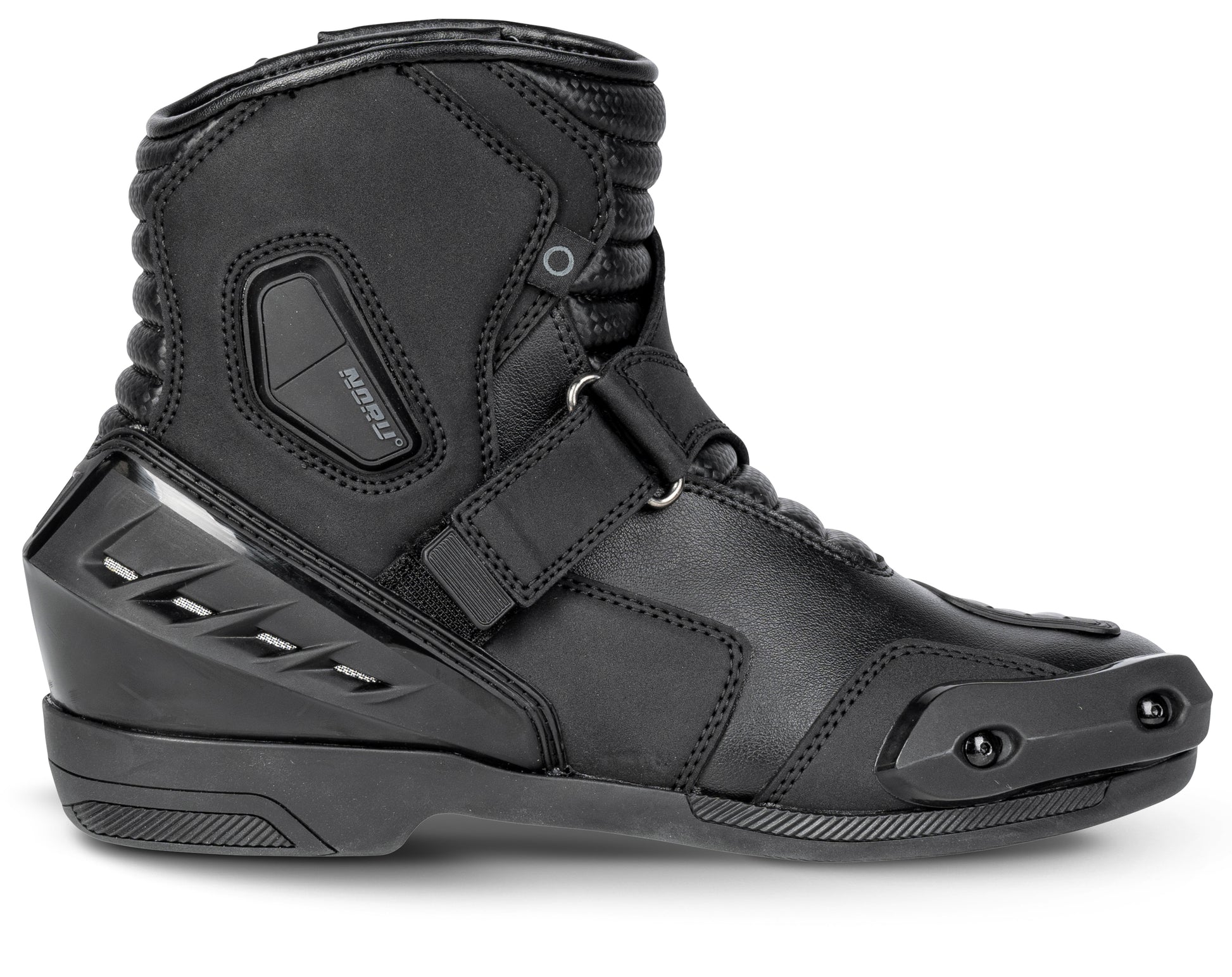 Noru IZU Leather Motorcycle Riding Boot Black 