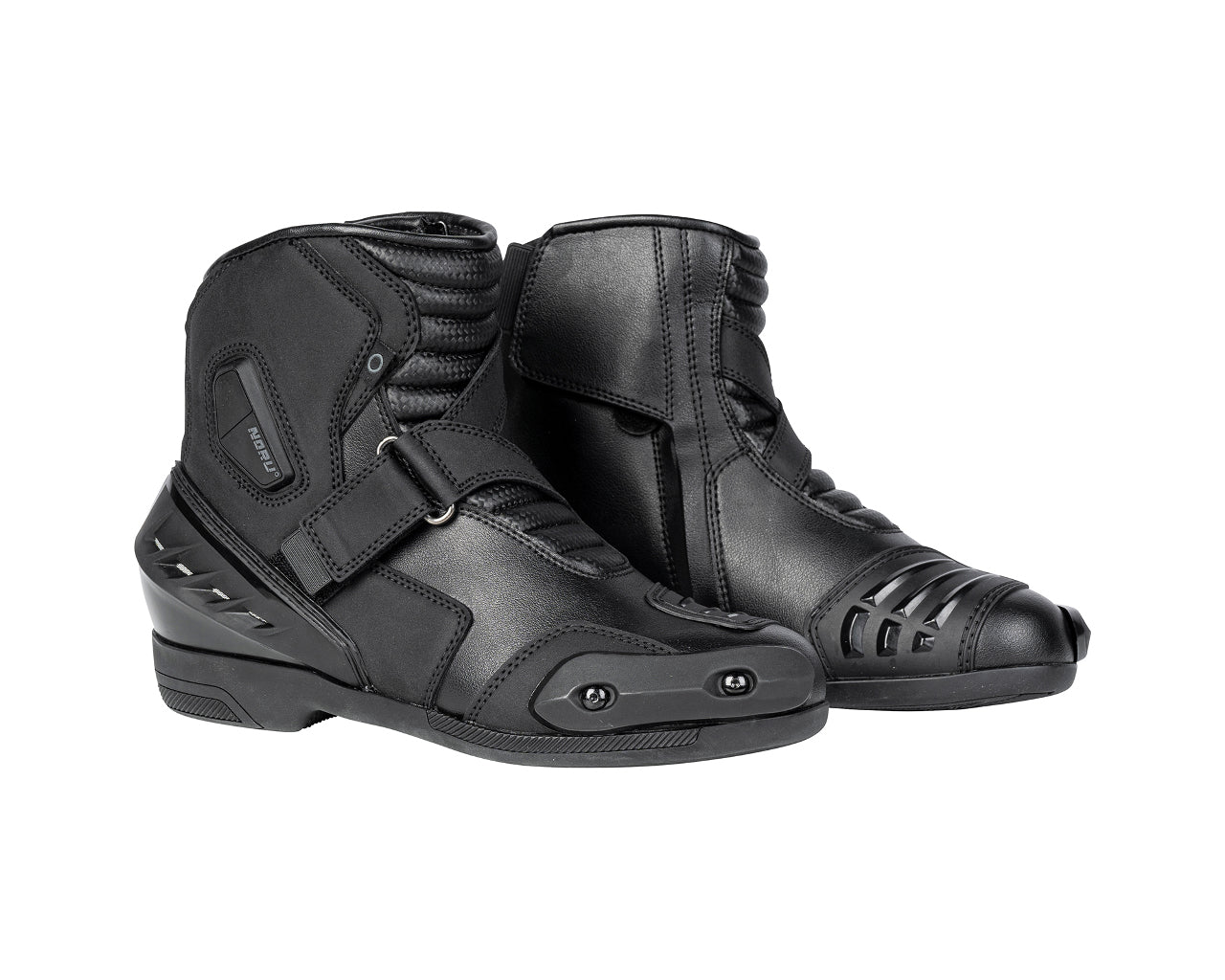 Noru IZU Leather Street Riding Boots Black