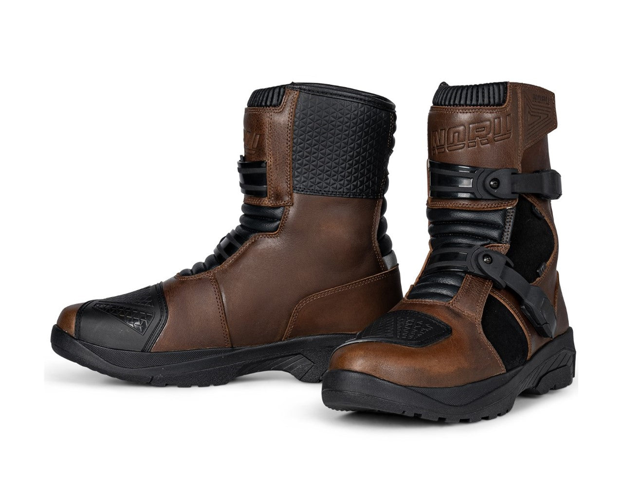 Noru Hakken Leather Adventure Riding Boot Waterproof Brown 