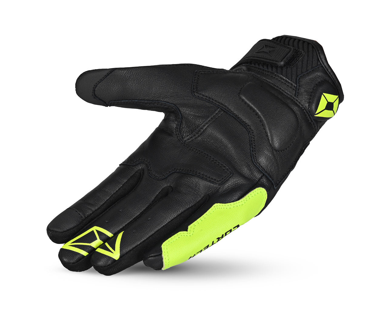 Cortech Sonic-Flo Motorcycle Street Bloves Carbon Fiber H-Viz Black 