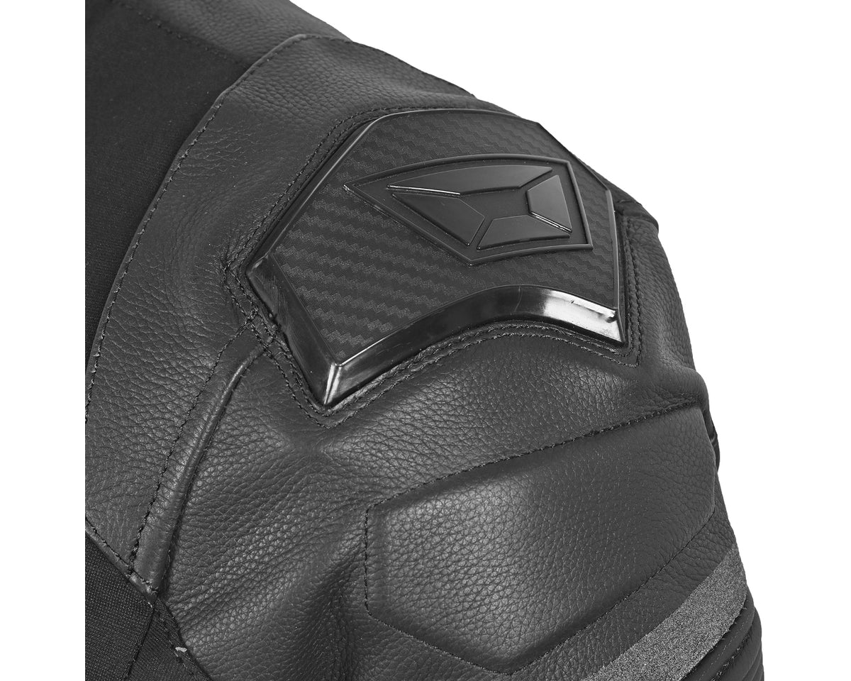 Cortech REVO Leather Motorcycle Sport Jacket Black 