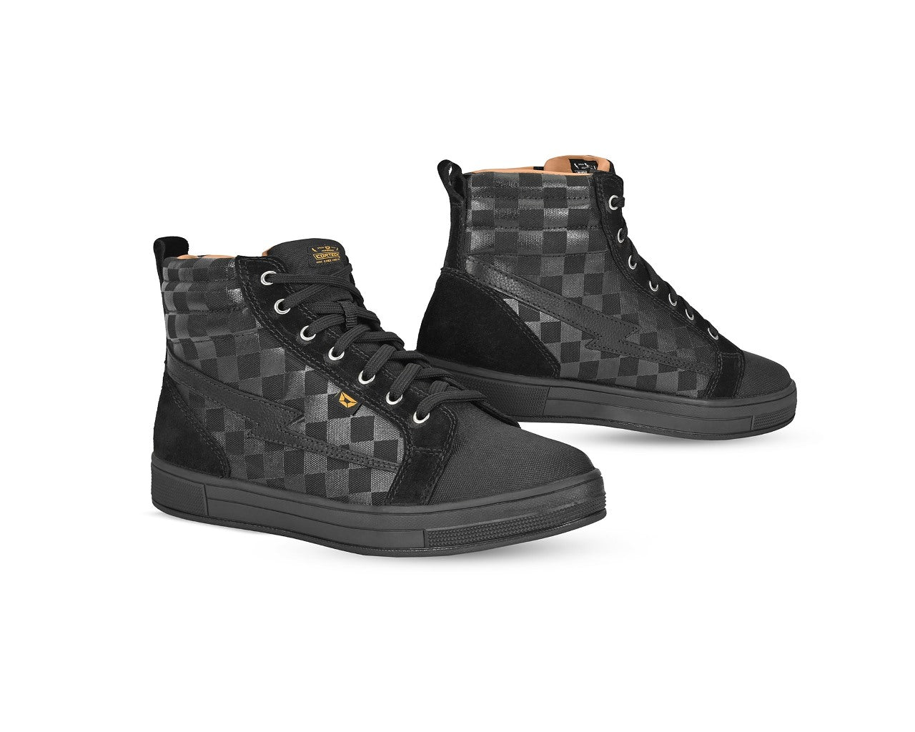 Cortech Slayer Canvas Riding Shoe Checkered Black 