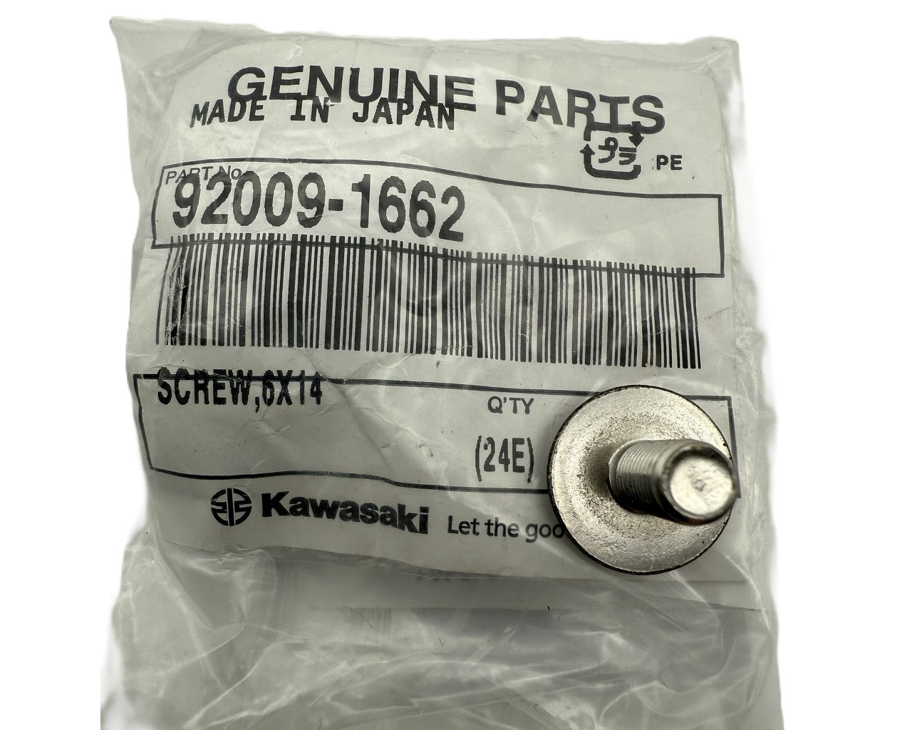 Kawasaki OEM Screw Factory Part 92009-1662