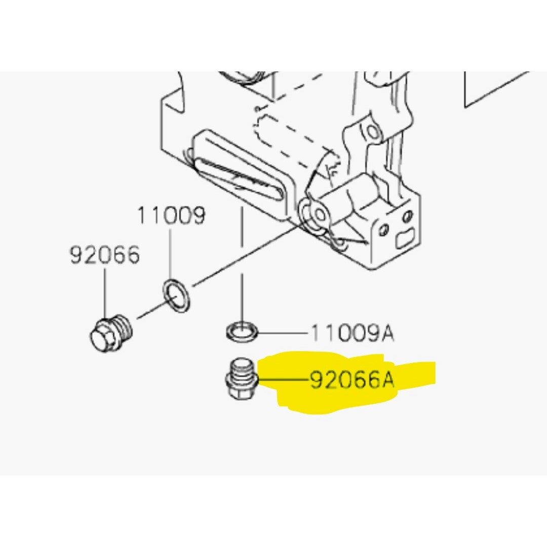 Kawasaki OEM Oil Drain Bolt Mule SX 610 4010 92066-2253