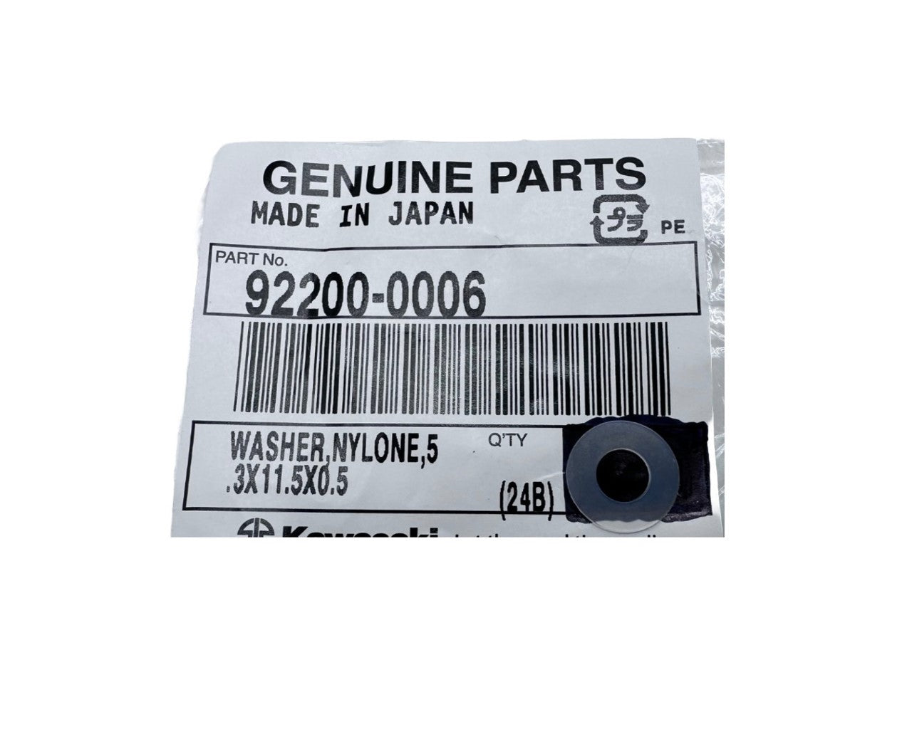 Kawasaki OEM Nylon Washer 5.3x11mm KIT OF 5 Multi-Fit 92200-0006