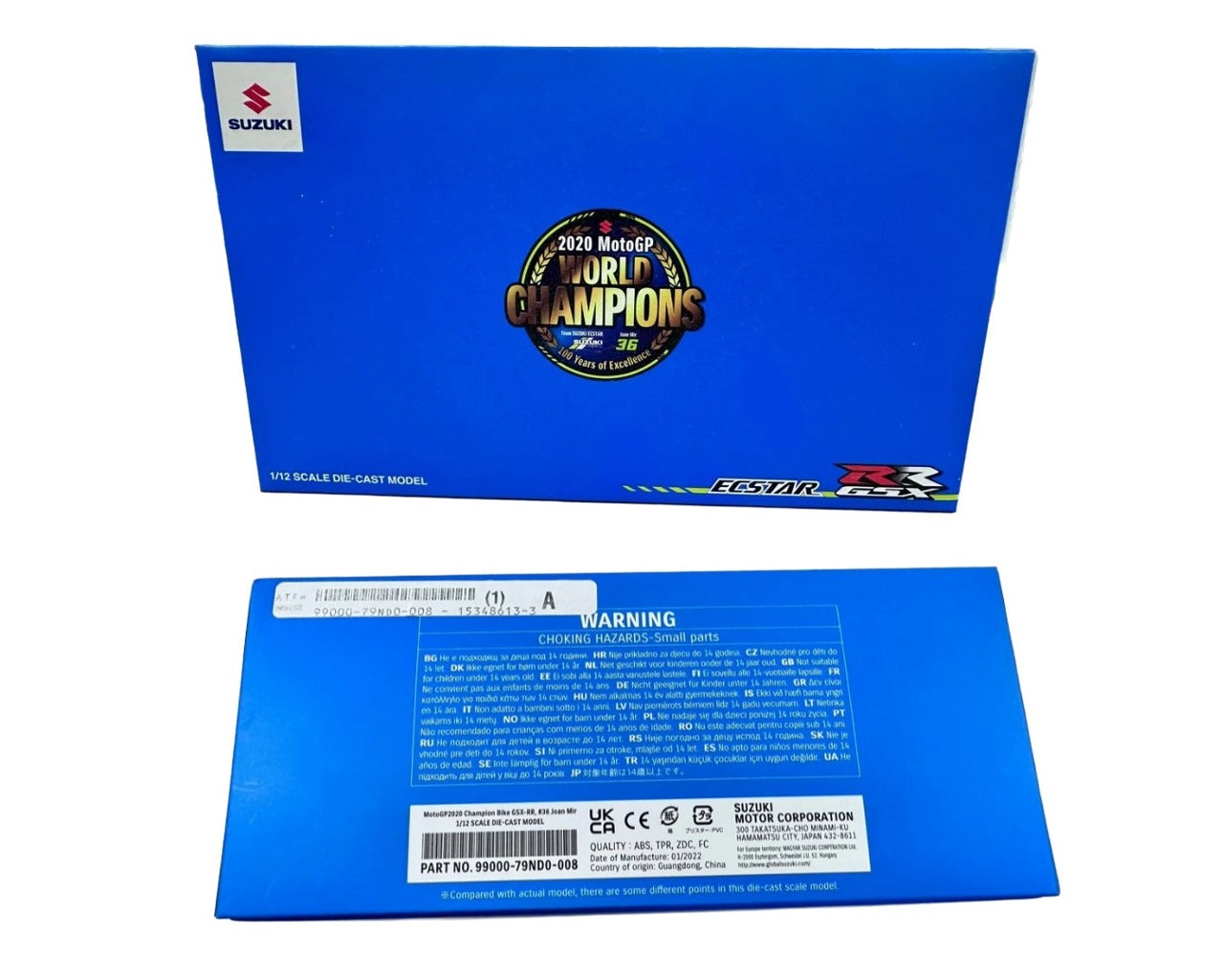 Suzuki 2020 MotoGP Team ECSTAR GSX-RR Diecast Motorcycle 1:12  99000-79ND0-008
